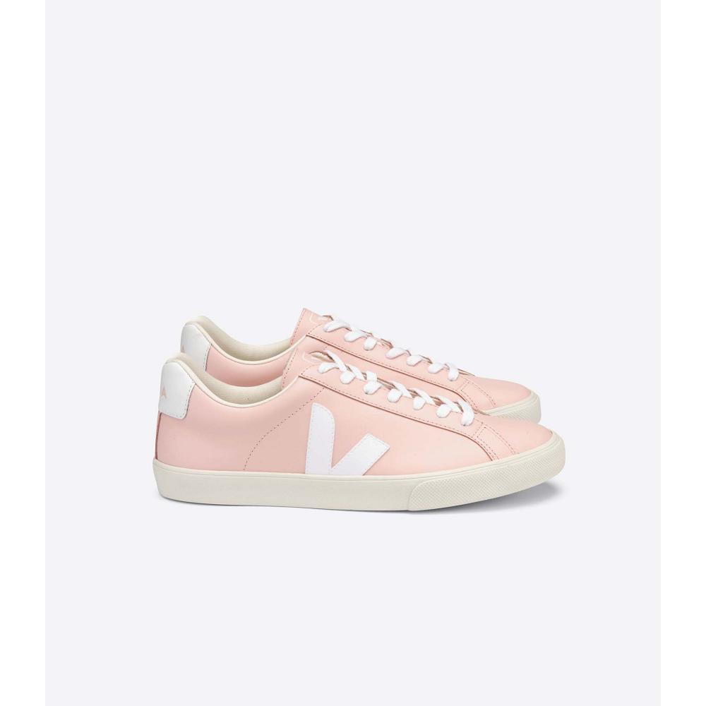 Veja ESPLAR LEATHER Women\'s Sneakers Pink | NZ 615CTV